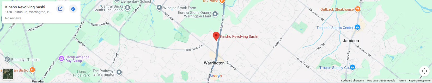 Location 1438 Easton Rd, Warrington, PA 18976